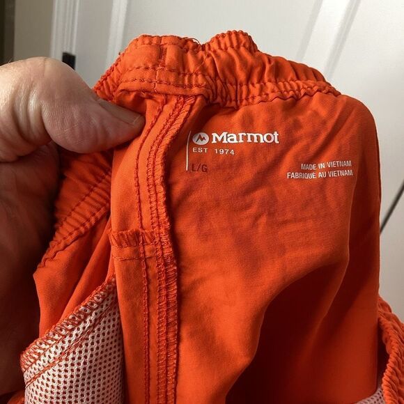 Mens Marmot Performance Shorts large 5" inseam Orange NWT - Picture 7 of 7